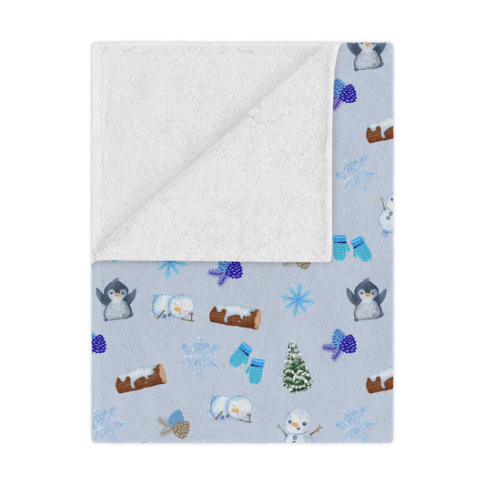 Cute Winter Minky Blanket