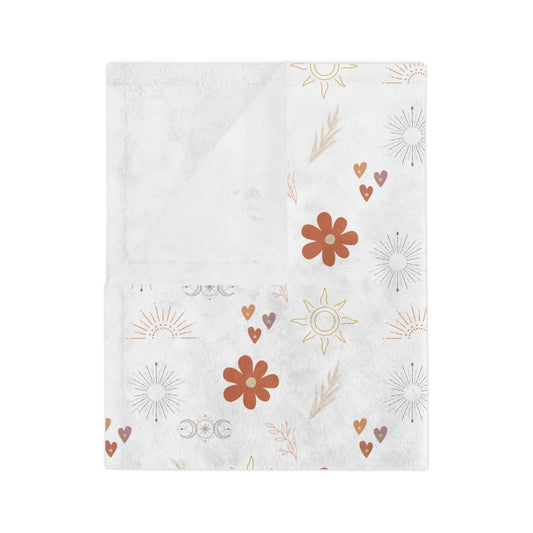Cozy Floral Microfiber Blanket