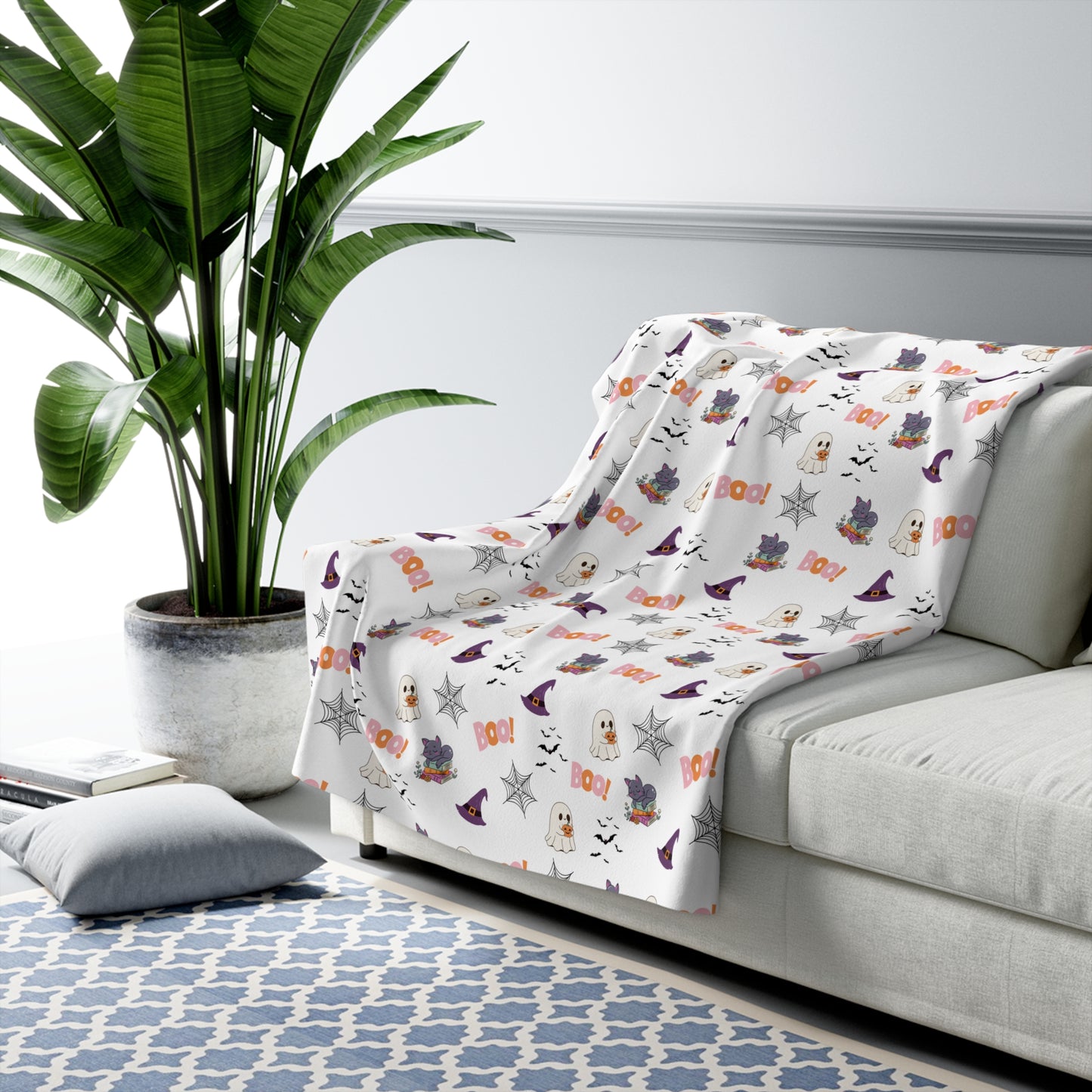Sherpa Fleece Halloween Blanket