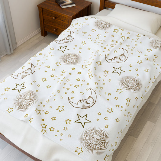 Cozy Celestial Velveteen Blanket