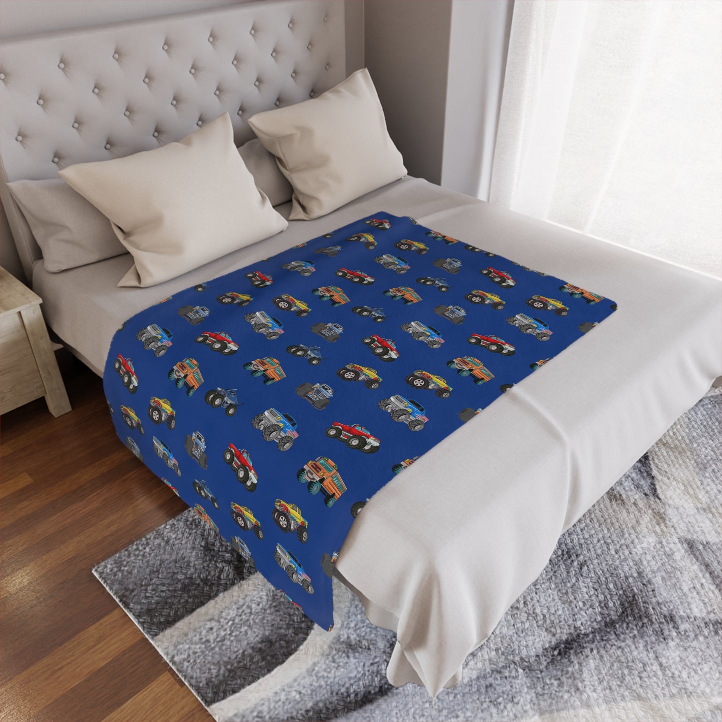 Monster Truck Minky Blanket