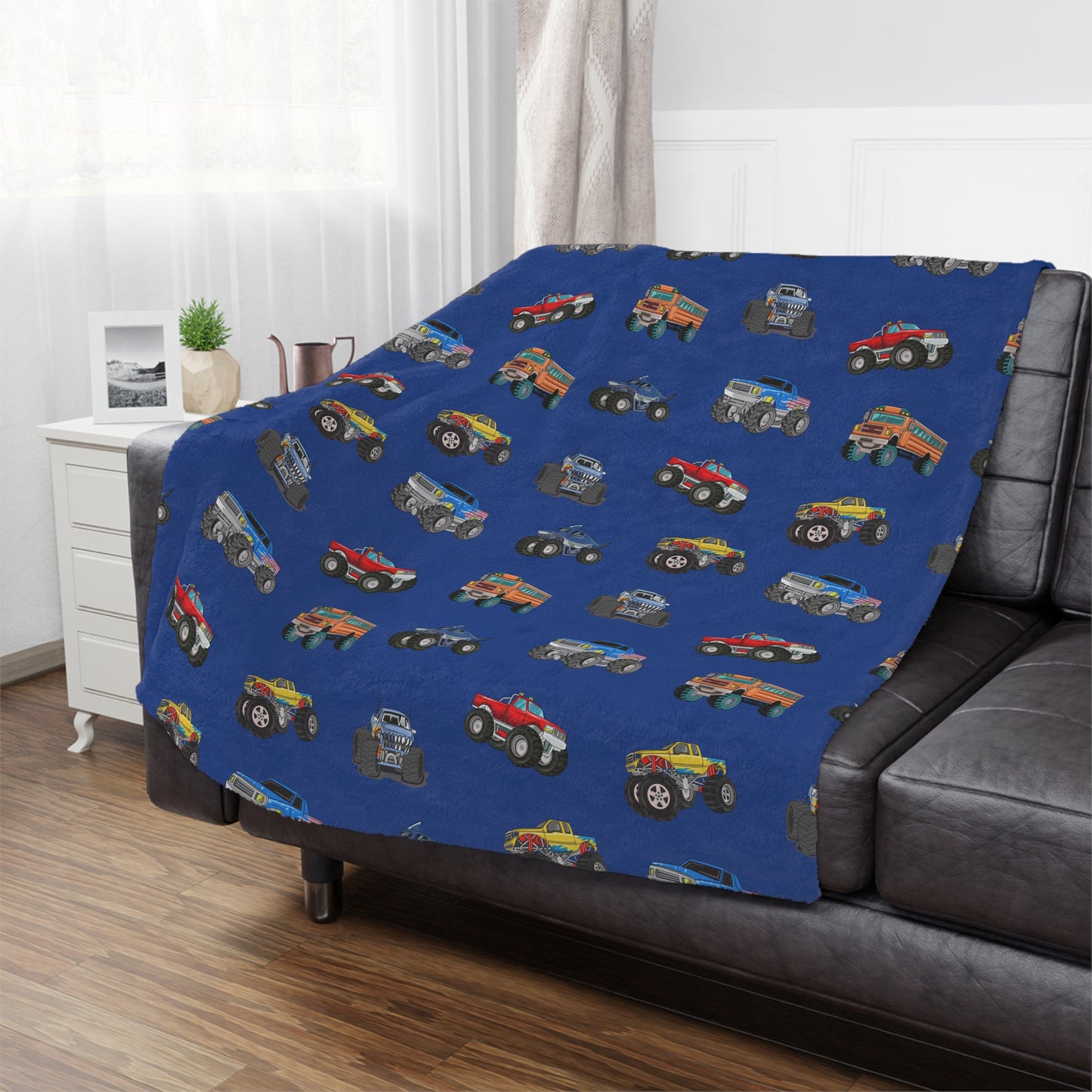 Monster Truck Minky Blanket