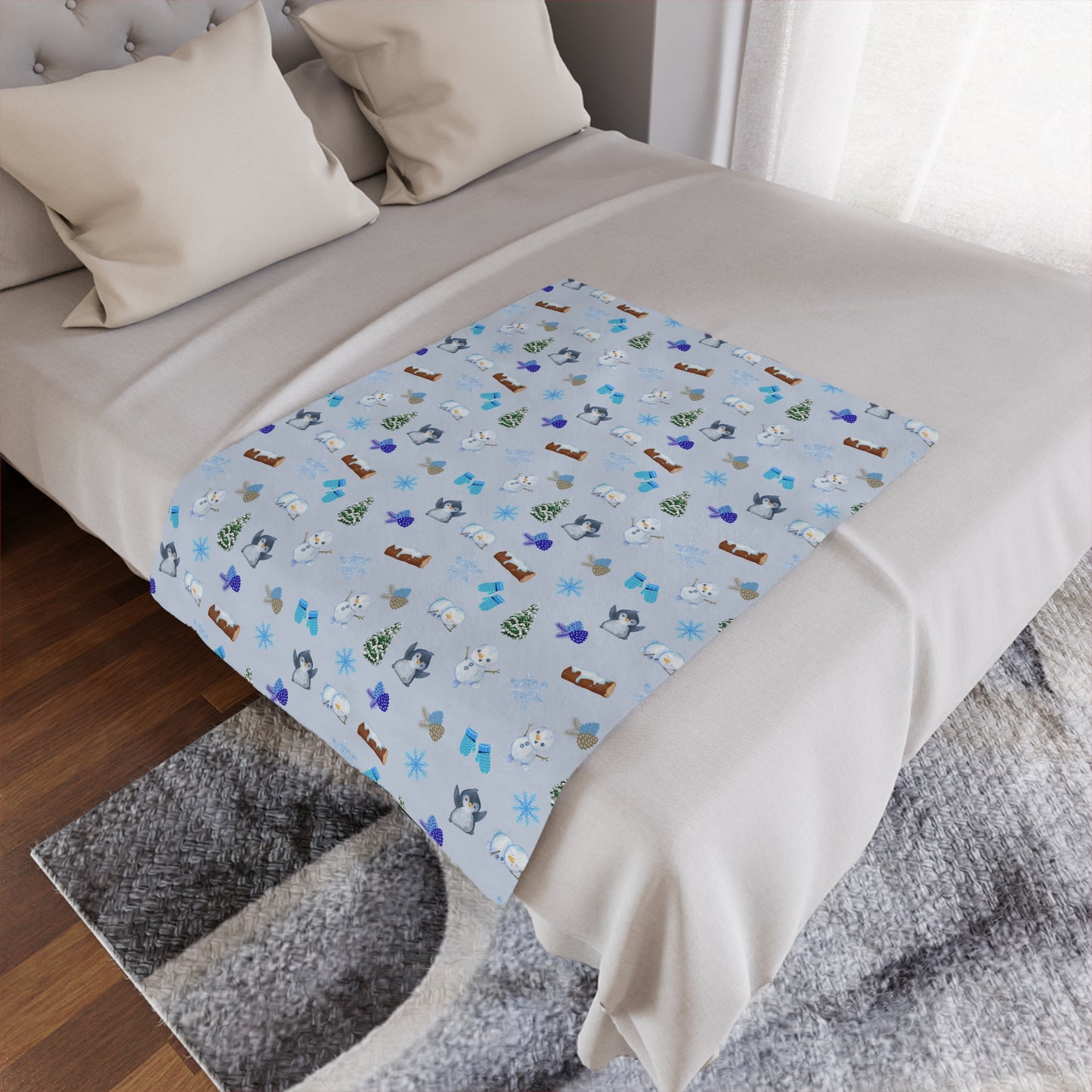 Cute Winter Minky Blanket