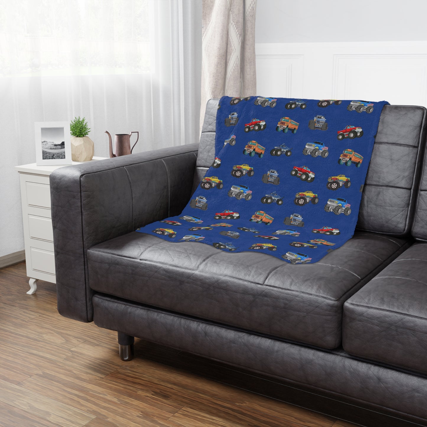 Monster Truck Minky Blanket