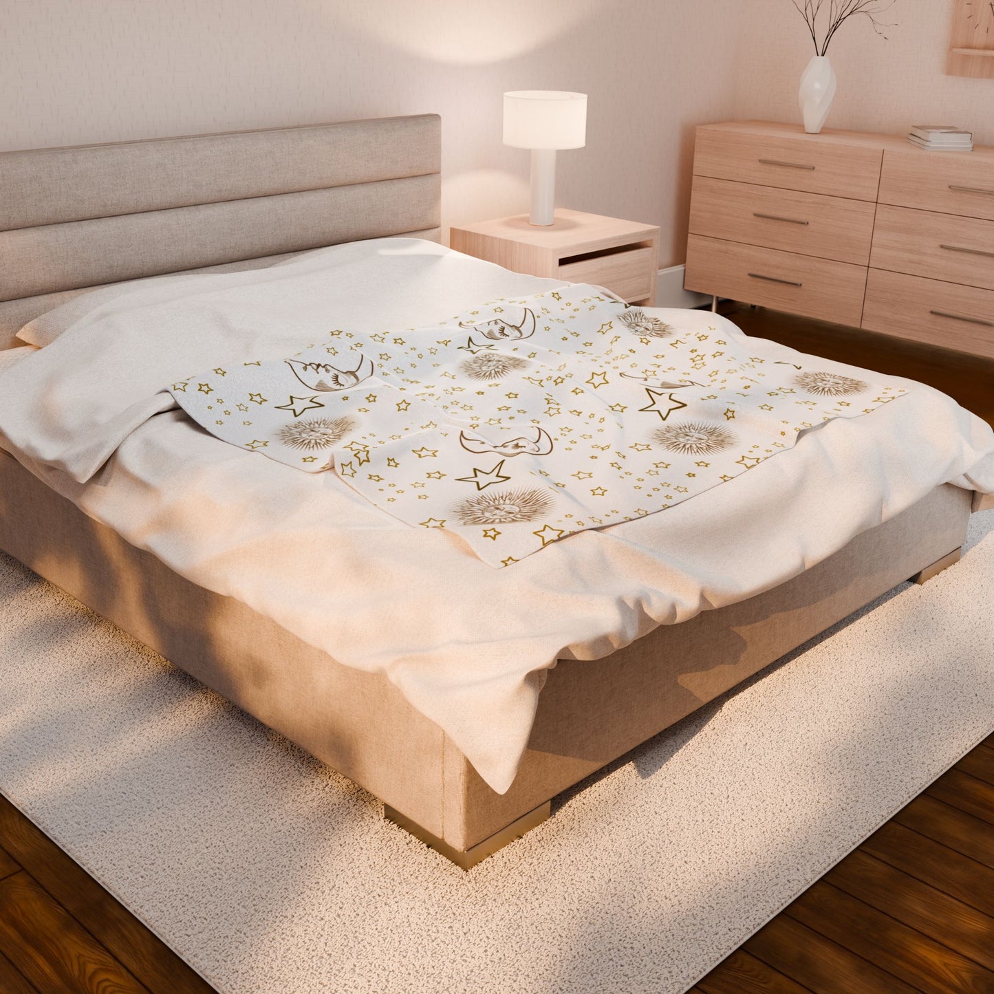 Cozy Celestial Velveteen Blanket