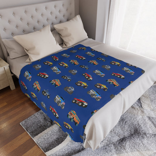 Monster Truck Minky Blanket