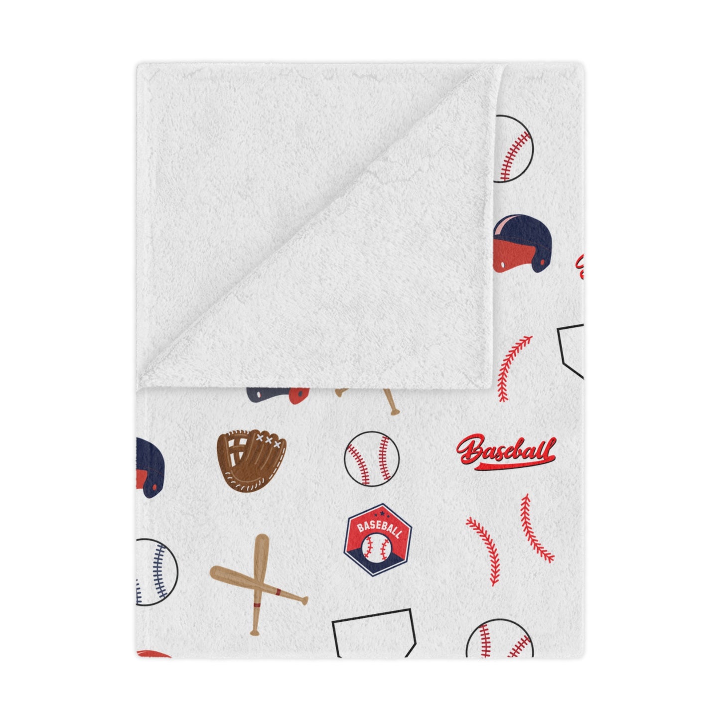 Baseball Velveteen Plush Blanket