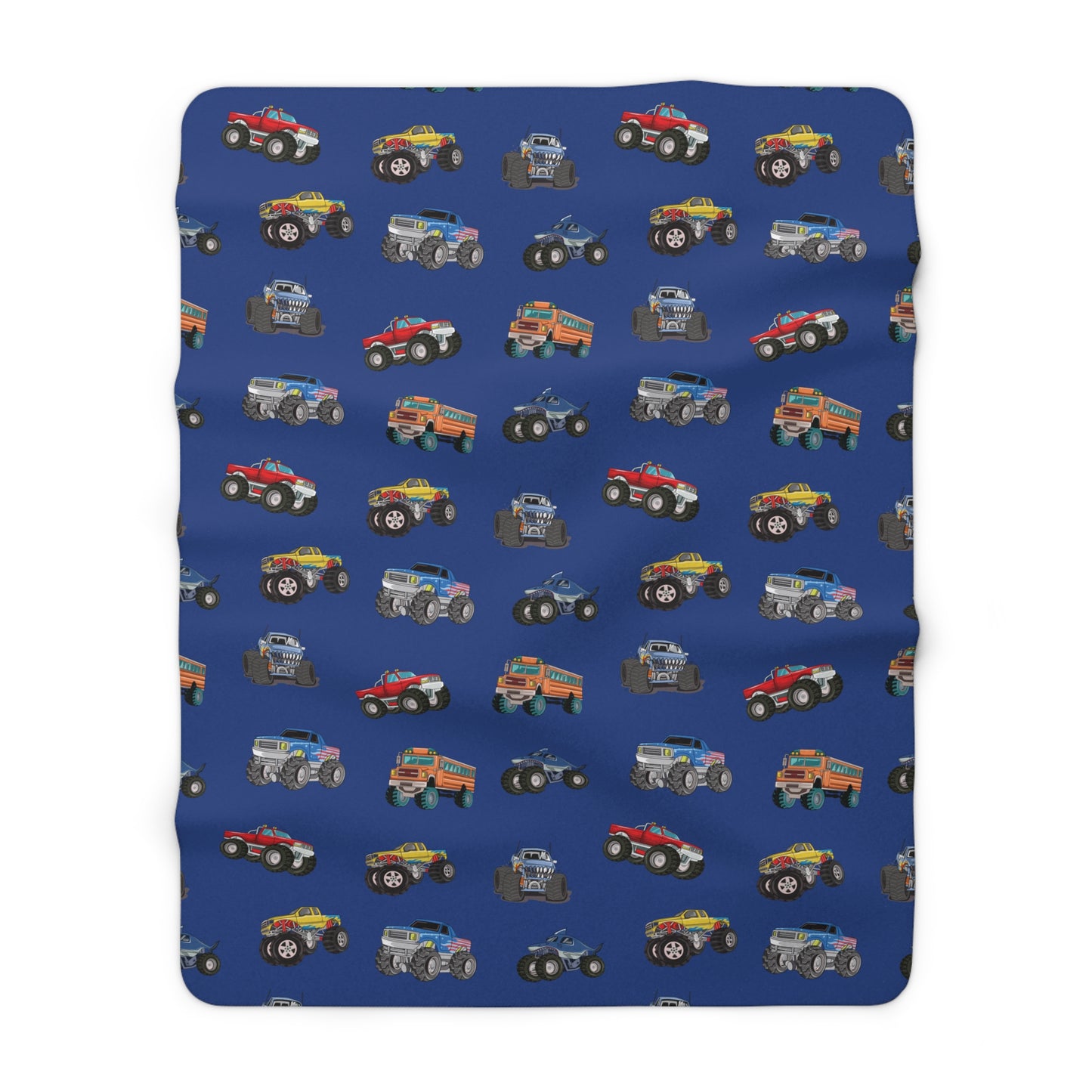 Kids Monster Truck Sherpa Fleece Blanket