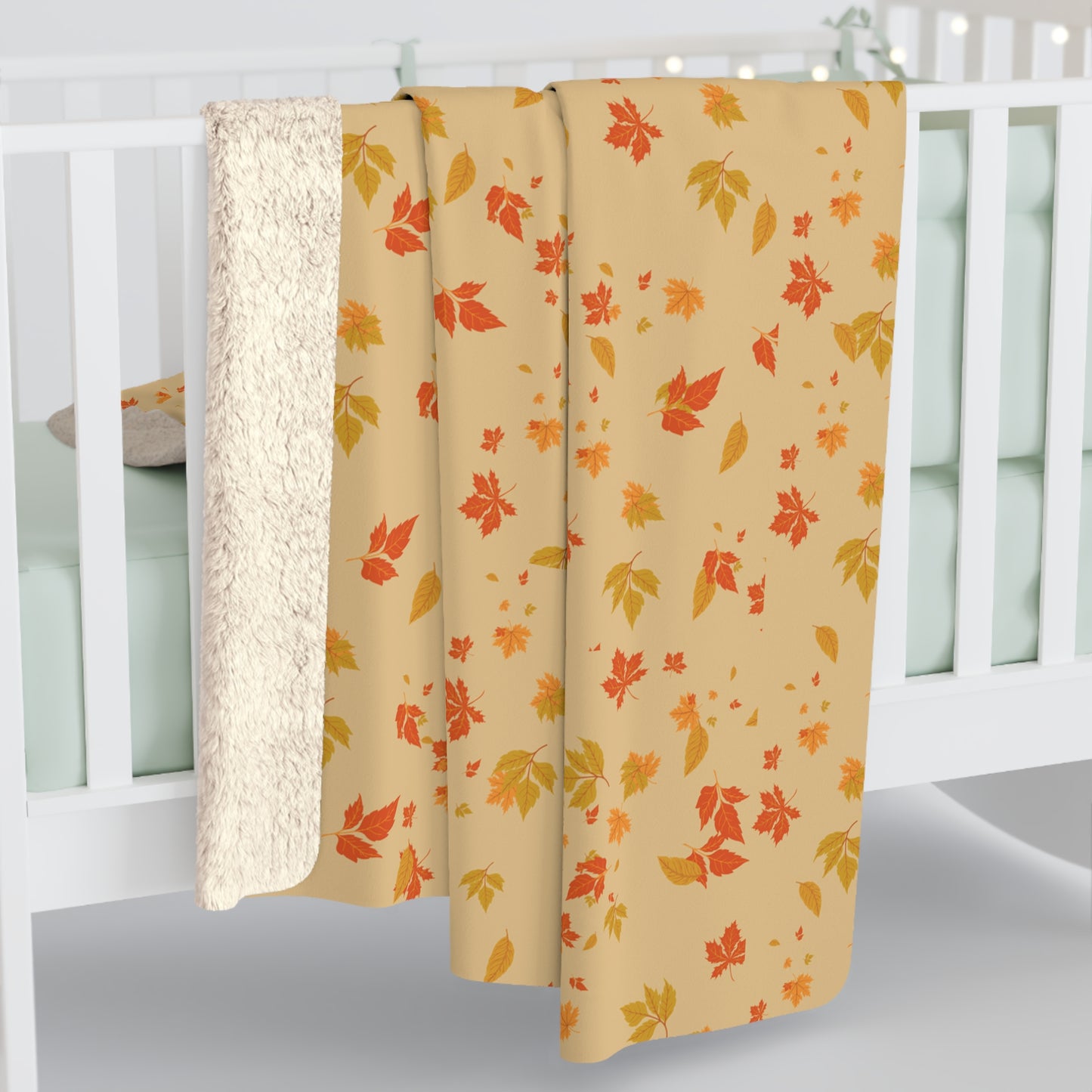 Fall Leaf Sherpa Fleece Blanket