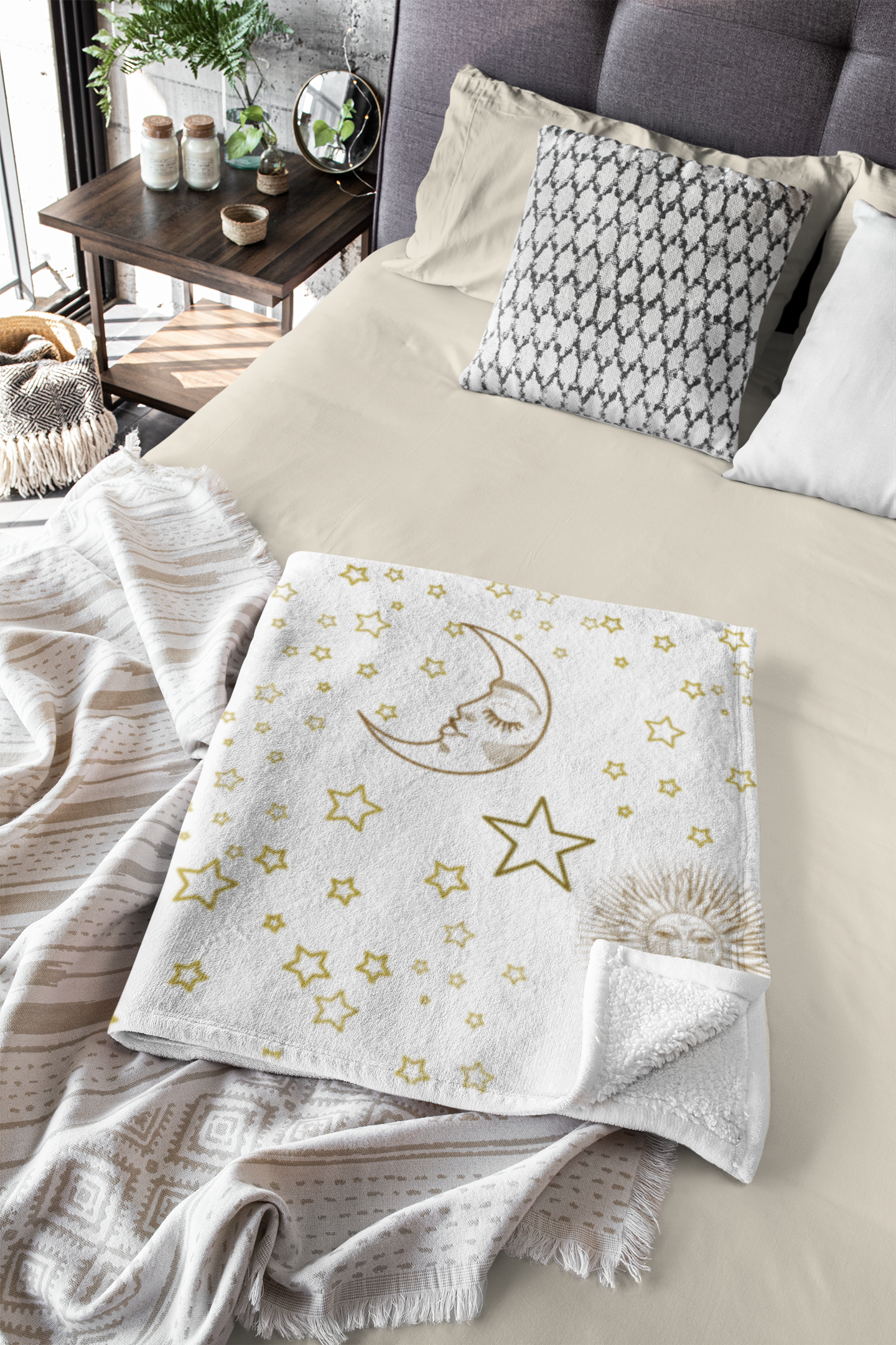 Cozy Celestial Velveteen Blanket