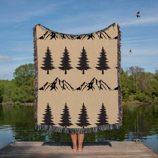 Cozy Mountain Woven Blanket