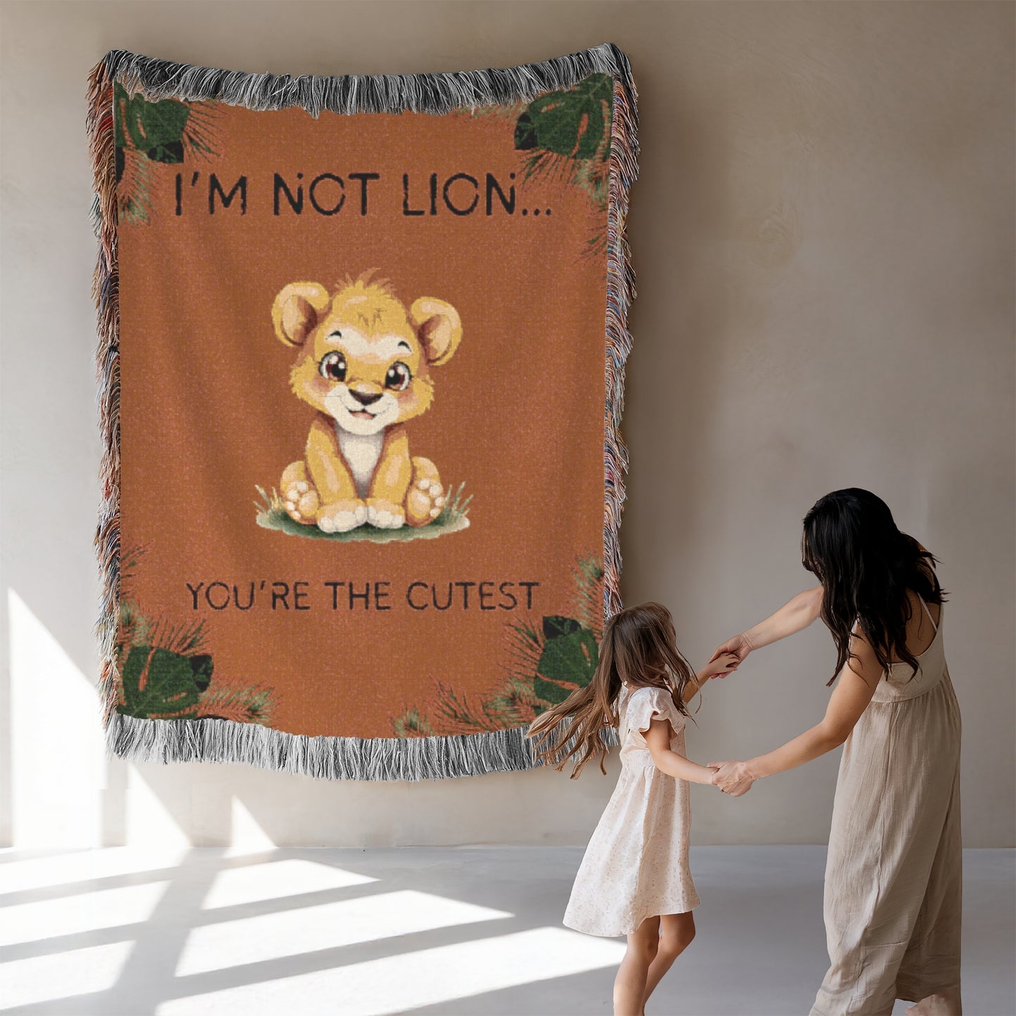Kids Lion Woven Blanket