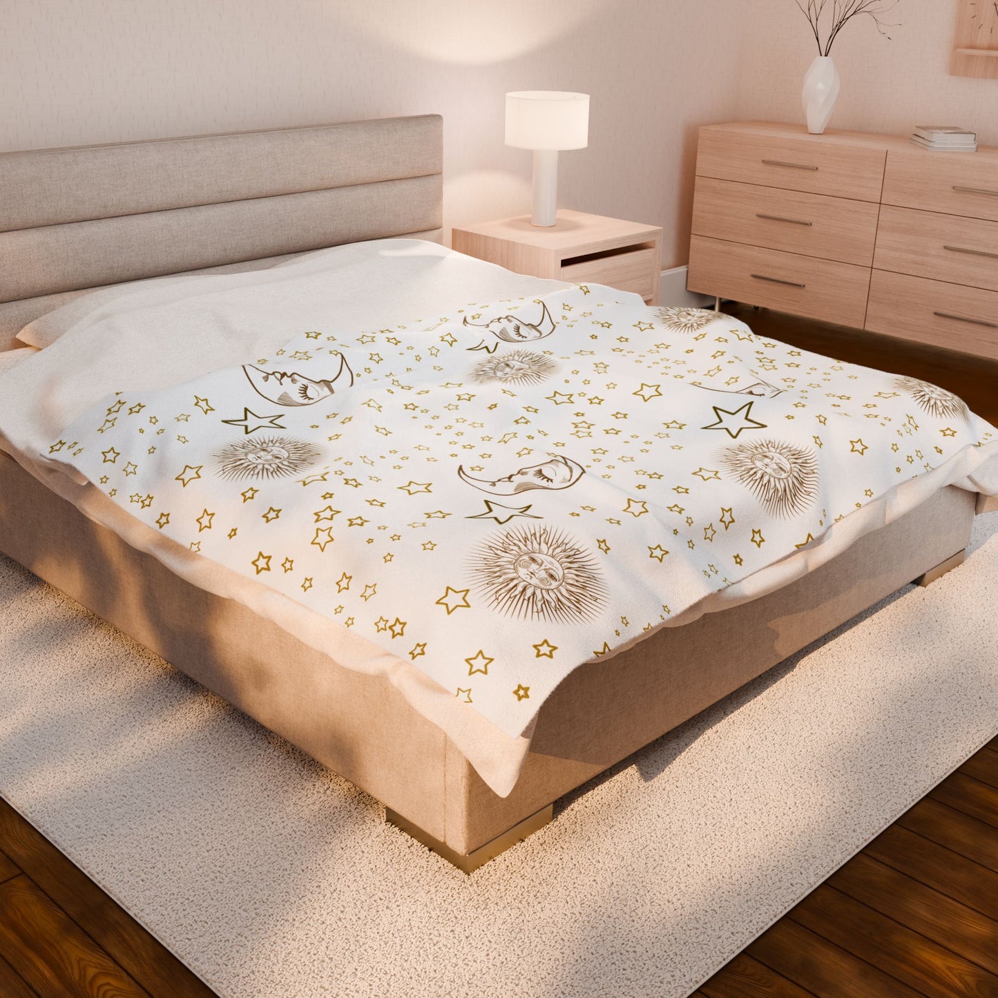 Cozy Celestial Velveteen Blanket
