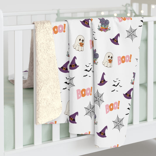 Sherpa Fleece Halloween Blanket