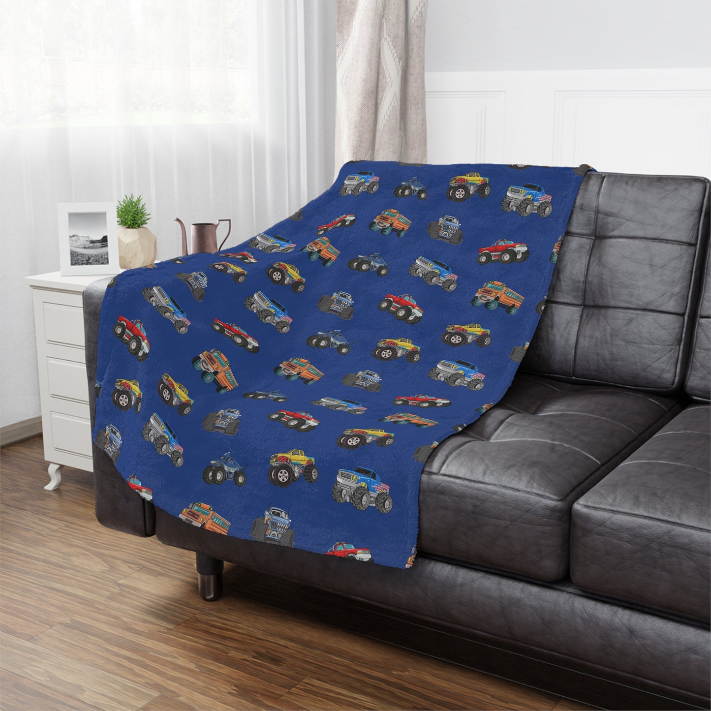 Monster Truck Minky Blanket