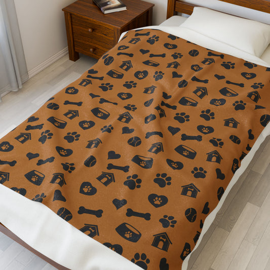 Cozy Pet Velveteen Plush Blanket