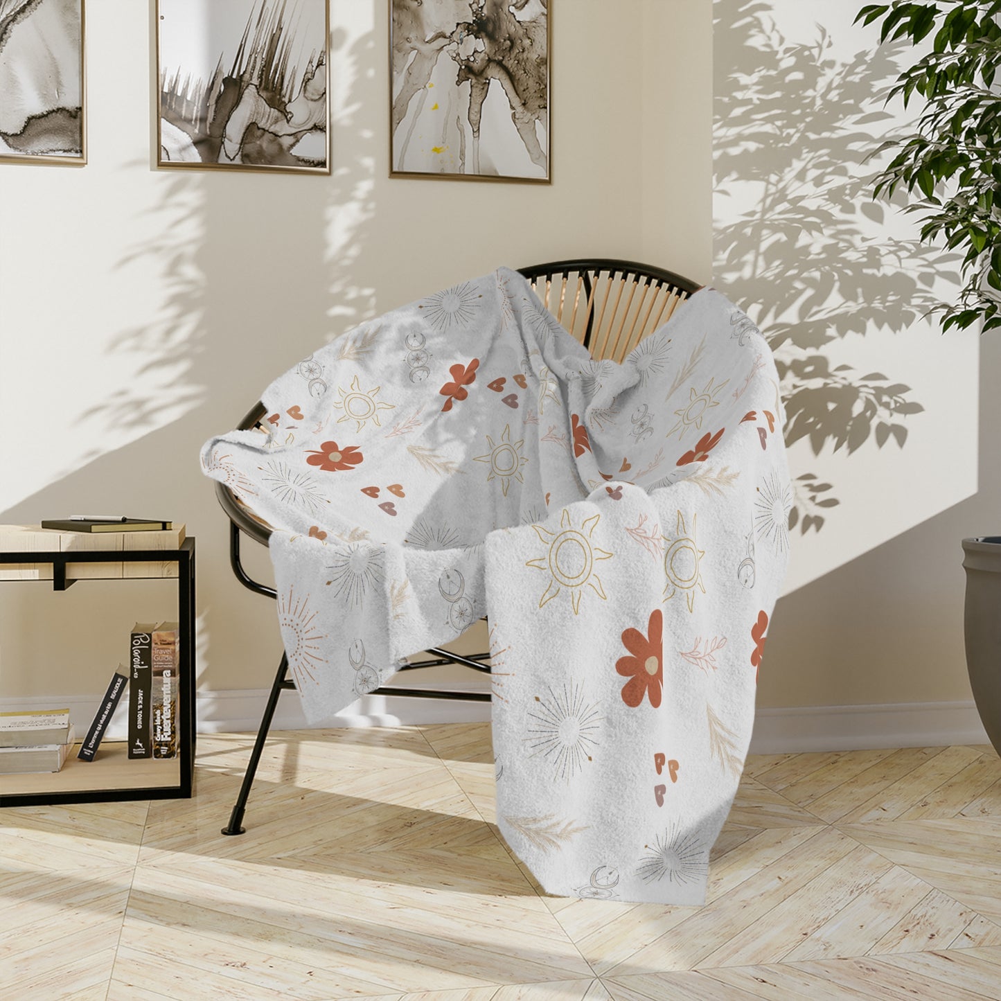 Cozy Floral Microfiber Blanket