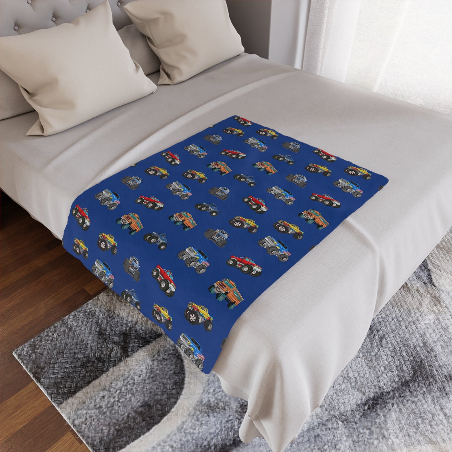 Monster Truck Minky Blanket