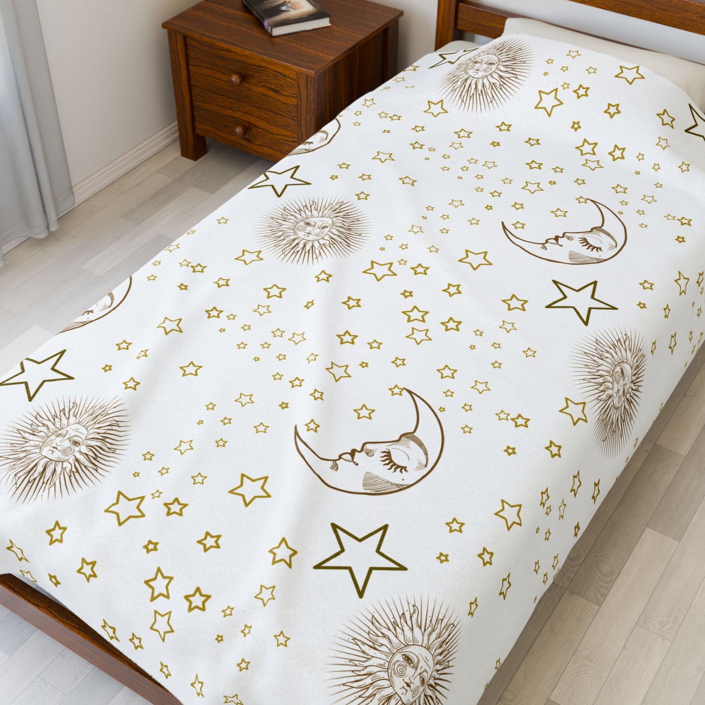 Cozy Celestial Velveteen Blanket