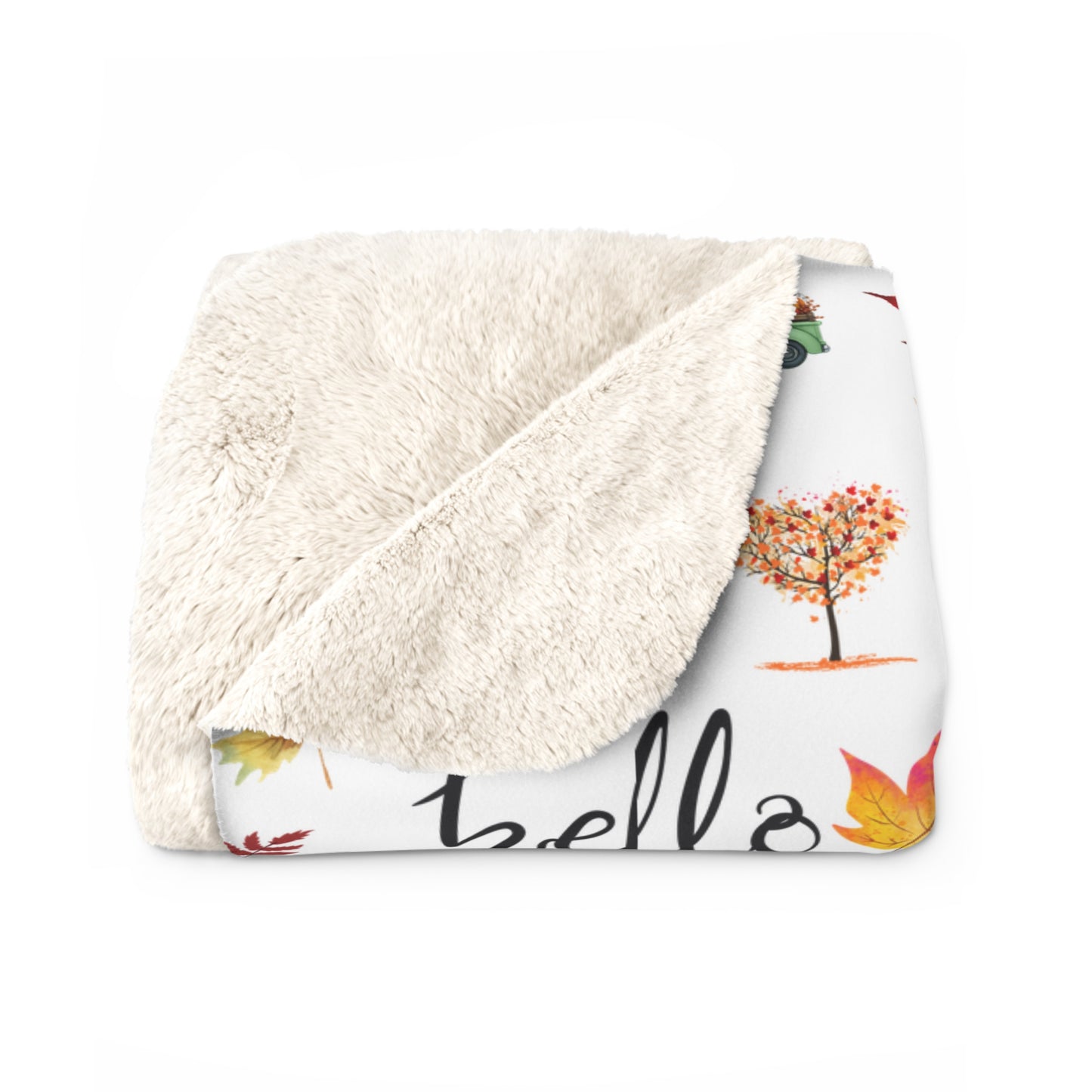 Cozy Fall Sherpa Fleece Blanket