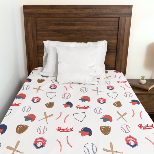 Baseball Velveteen Plush Blanket